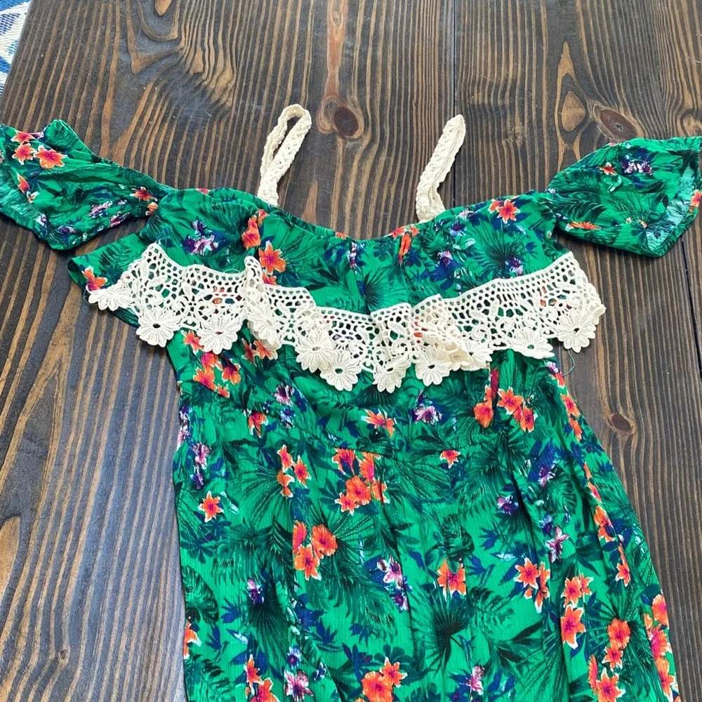 LAST CHANCE! No Boundaries Vibrant Green Floral Maxi Dress - Large